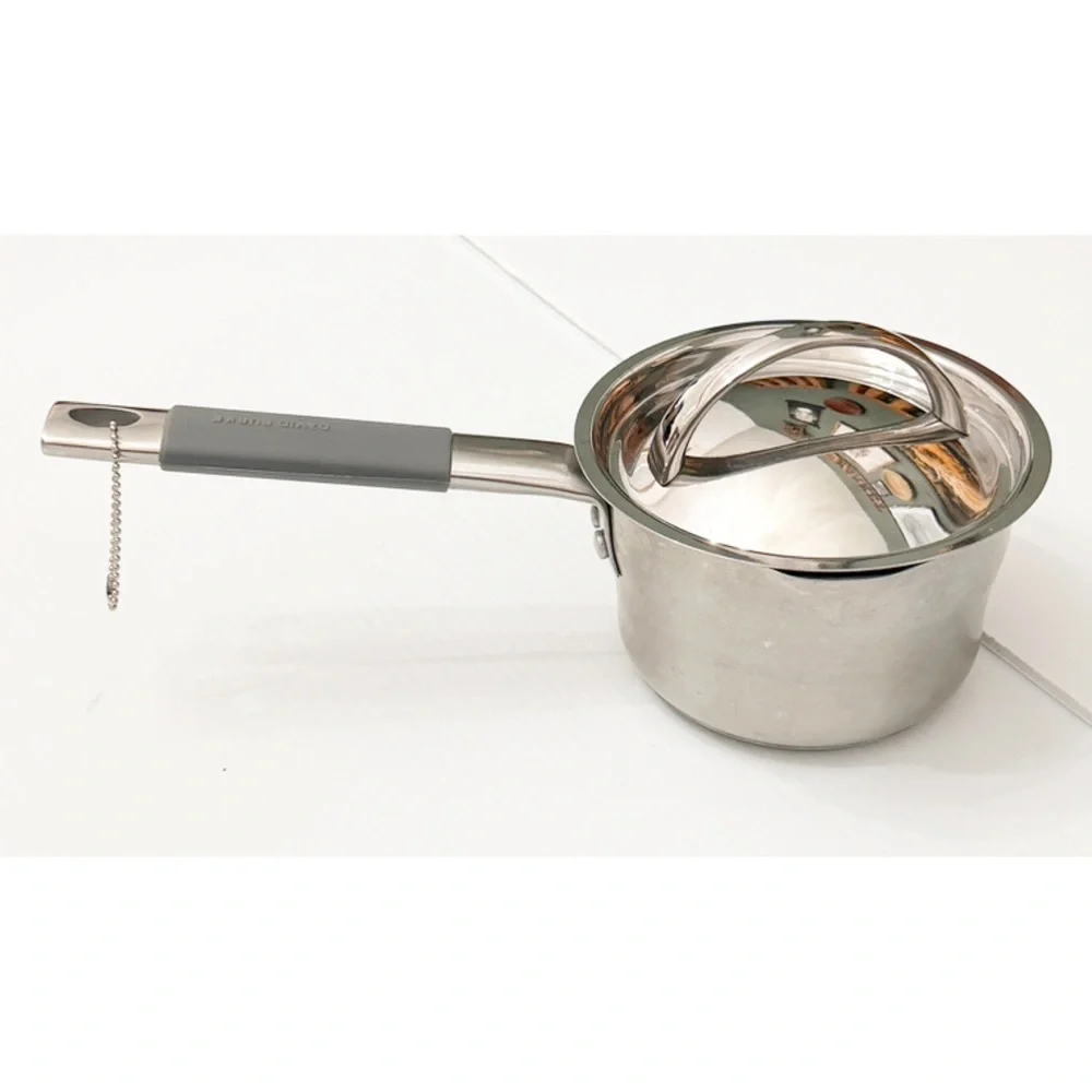 David Burke Gourmet Pro Stainless Saucepan with Lid 1.3 Qt